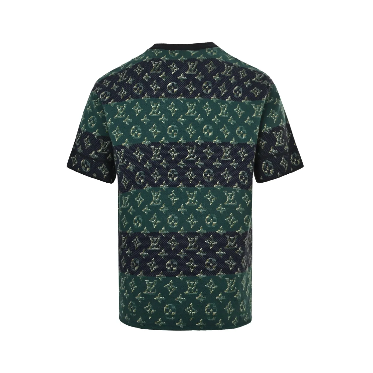 Louis Vuitton/Louis Vuitton contrasting color old flower jacquard knitted short sleeves